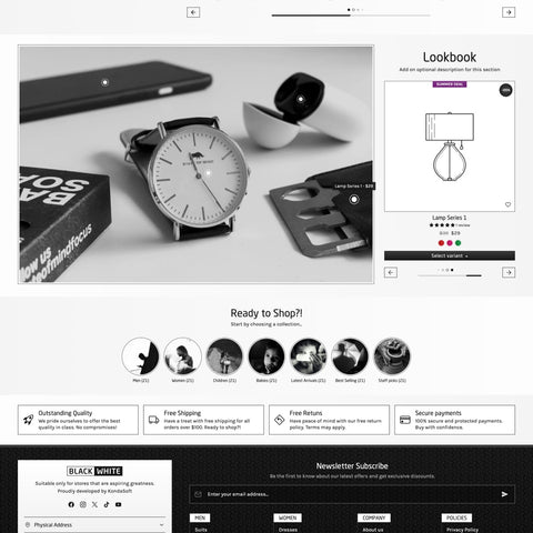 KS BlackWhite - Footer